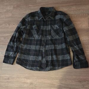Brixton Charcoal and Ash Plaid Shirt